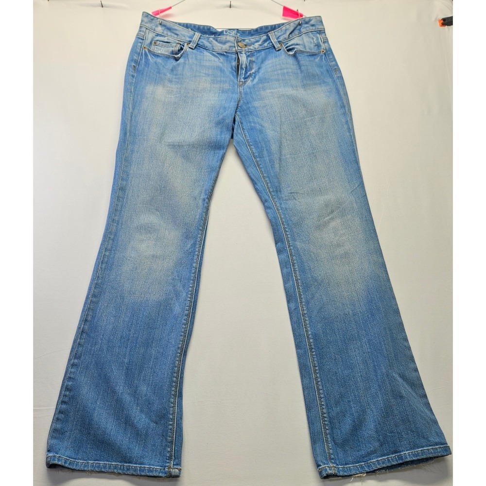 Ann Taylor LOFT Original Bootcut Jeans Womens 12 Light Wash Denim Mid Rise Pants